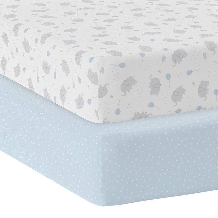 Jersey Cot Fitted Sheet 2 Pack - Mason/Confetti - Lozza’s Gifts & Homewares 