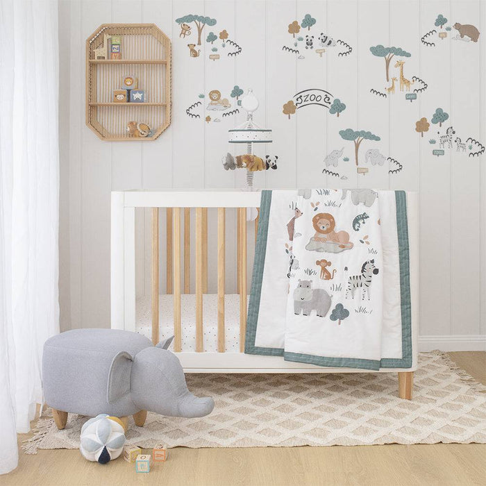 4-piece Nursery Set - Day at the Zoo - Lozza’s Gifts & Homewares 