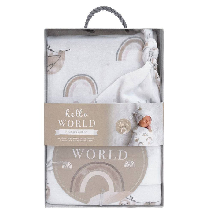 Hello World Gift Set - Happy Sloth - Lozza’s Gifts & Homewares 