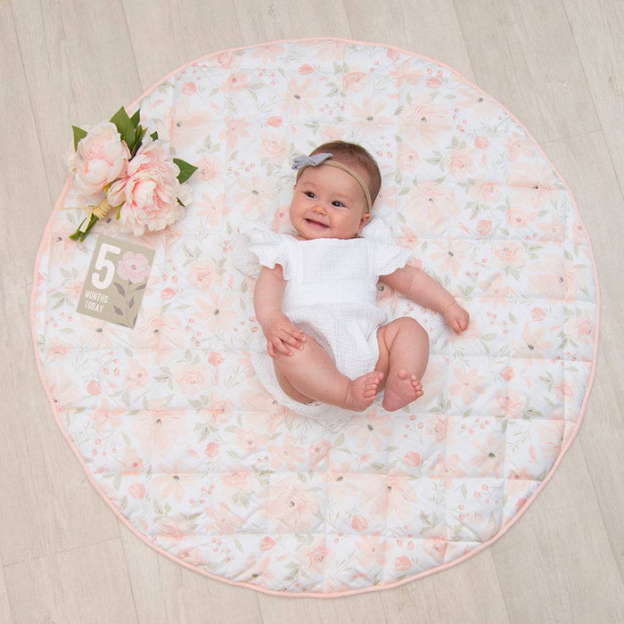 Round Play Mat with Milestone Cards - Meadow - Lozza’s Gifts & Homewares 