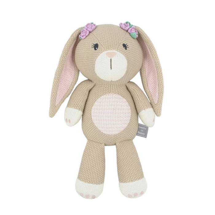 Amelia the Bunny Knitted Toy - Lozza’s Gifts & Homewares 