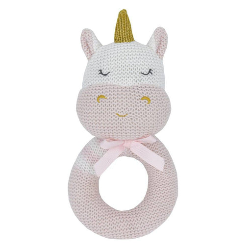 Kenzie the Unicorn Knitted Rattle - Lozza’s Gifts & Homewares 