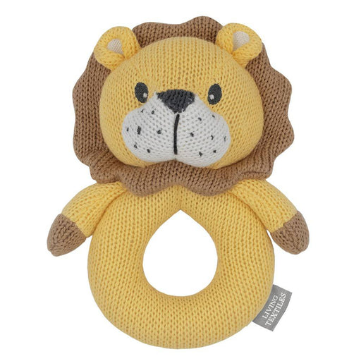 Leo the Lion Knitted Rattle - Lozza’s Gifts & Homewares 