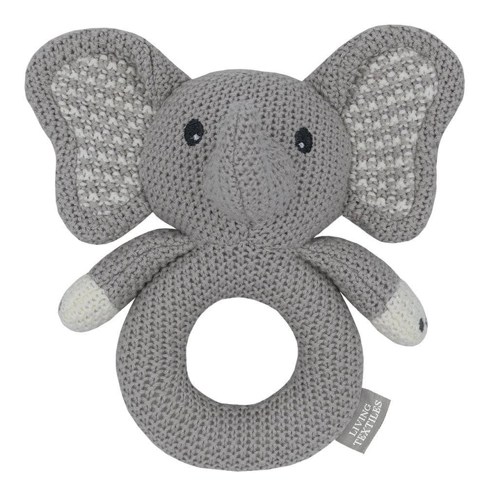 Mason the Elephant Knitted Rattle - Lozza’s Gifts & Homewares 