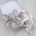Mason the Elephant Knitted Rattle - Lozza’s Gifts & Homewares 