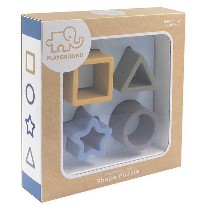 Silicone Shape Puzzle - Steel Blue - Lozza’s Gifts & Homewares 
