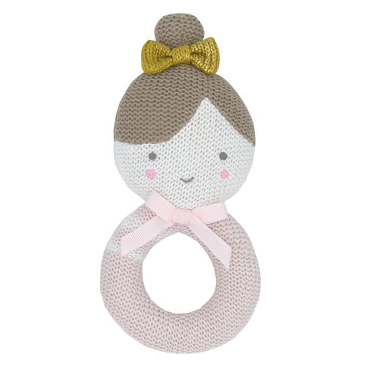 Sophia the Ballerina Knitted Rattle - Lozza’s Gifts & Homewares 