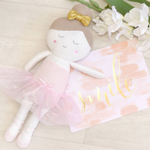 Sophia the Ballerina Knitted Toy - Lozza’s Gifts & Homewares 