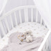 2pk Oval Cot Fitted Sheets - Organic Muslin - Dandelion/Grey - Lozza’s Gifts & Homewares 