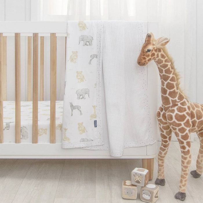 Cot Waffle Blanket - Savanna Babies - Lozza’s Gifts & Homewares 