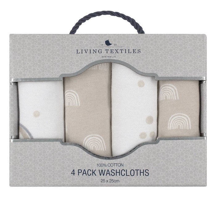 4-Pack Wash Cloths - Happy Sloth - Lozza’s Gifts & Homewares 