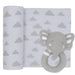 Eli the Elephant Rattle & Muslin Gift Set - Lozza’s Gifts & Homewares 