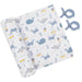 Muslin Swaddle & Pram Pegs - Whale of a Time - Lozza’s Gifts & Homewares 