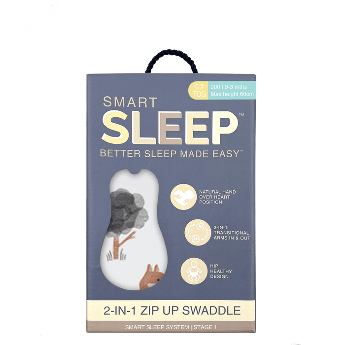Smart Sleep Zip Up Swaddle 4-12mths 0.2TOG - Up Up & Away - Lozza’s Gifts & Homewares 