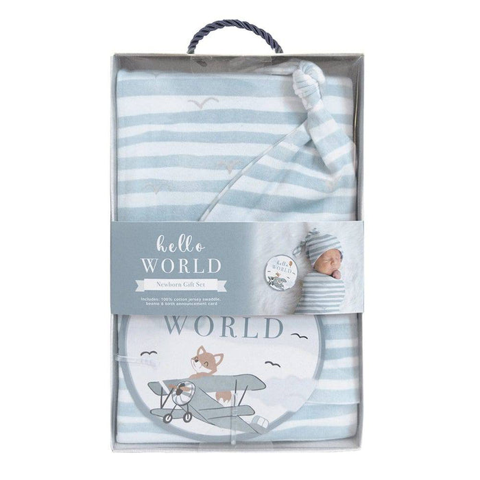 Hello World Gift Set - Stripes - Lozza’s Gifts & Homewares 