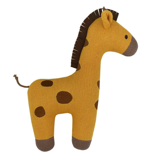 Cotton Knit Giraffe Cushion - Lozza’s Gifts & Homewares 