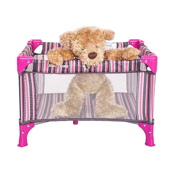 Blossom Travel Cot – Pinstripe Toy - Lozza’s Gifts & Homewares 