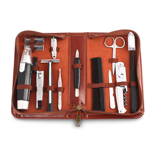 Men's Grooming Kit - 12 Pieces in Zipper Bag - Lozza’s Gifts & Homewares 