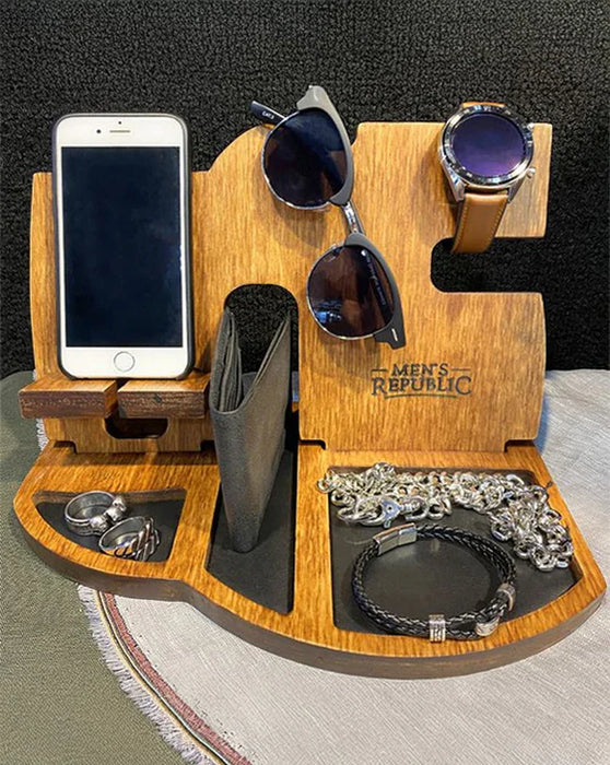 Men’s Republic Docking Station & Nightstand – Cedar Organizer