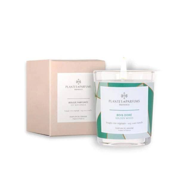 Plantes & Parfums -75g Handcrafted Perfumed Candle -Golden Wood - Lozza’s Gifts & Homewares 