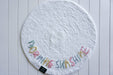 Bath Mat - Tufted Little Miss Sunshine - White - 70cm - Lozza’s Gifts & Homewares 