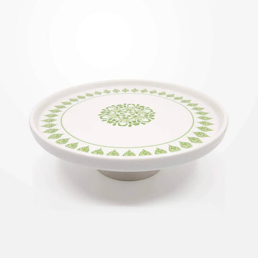 Cake Stand - Moroccan Madness - Sage - 26x9x26cm - Lozza’s Gifts & Homewares 