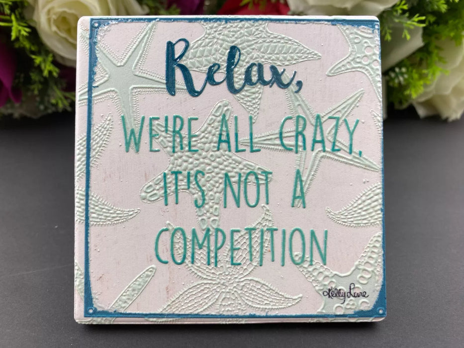 Coasters Ceramic 4 Pack Assorted - Summer