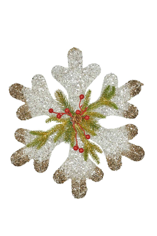 Christmas Snowflake with Lights - 40cm D - Lozza’s Gifts & Homewares 