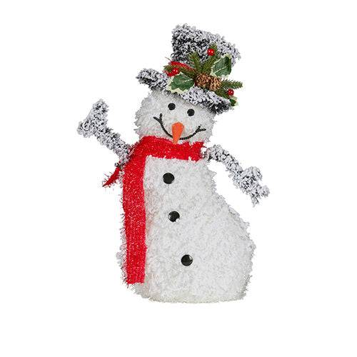 Snowy Light Up Christmas Snowman - 50cm - Lozza’s Gifts & Homewares 