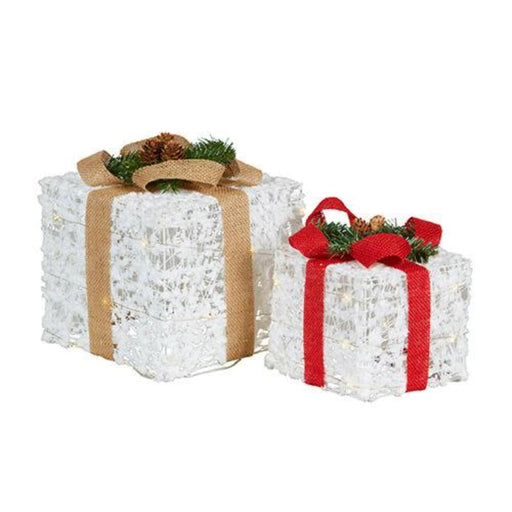 White Light Christmas Gift Boxers, Set of 2 - Lozza’s Gifts & Homewares 