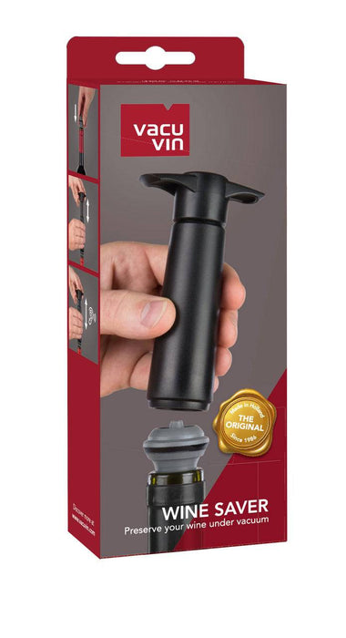 Vacu Vin Wine Saver Pack Wine Saver Set(1 Pump, 2 Wine Stoppers) - Black - Lozza’s Gifts & Homewares 