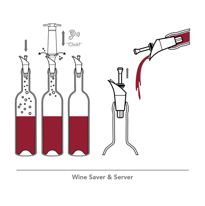 Wine Server & Stopper (Set of 2) - Lozza’s Gifts & Homewares 