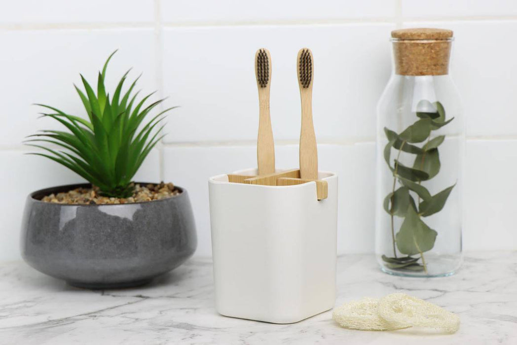 Little Panda - Bamboo Kitchen/Toothbrush Holder - Lozza’s Gifts & Homewares 